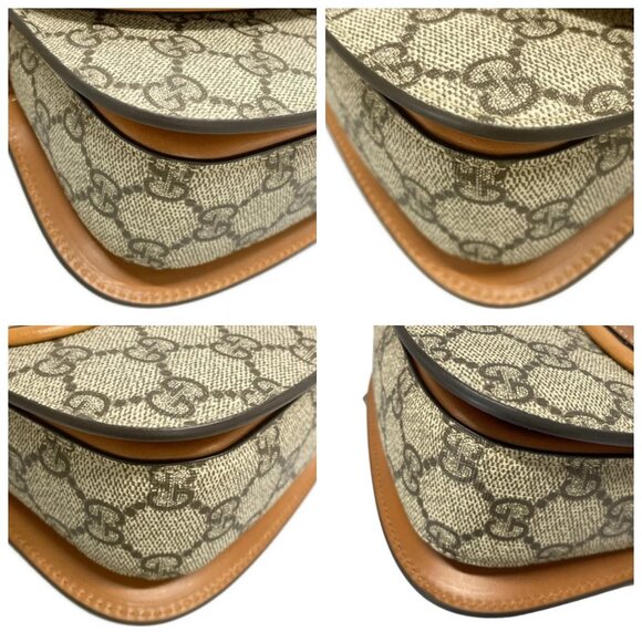 GUCCI Bamboo 1947 mini belt bag / GG Supreme Beige Brown Multi PVC 903-082725 - Picture 7 of 14